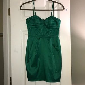 H & M green mini dress